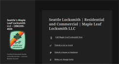 Desktop Screenshot of mapleleaflocksmith.com