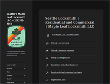 Tablet Screenshot of mapleleaflocksmith.com